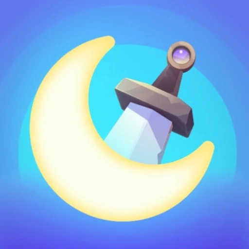 Sleep Hero iOS app icon with a crescent moon and sword